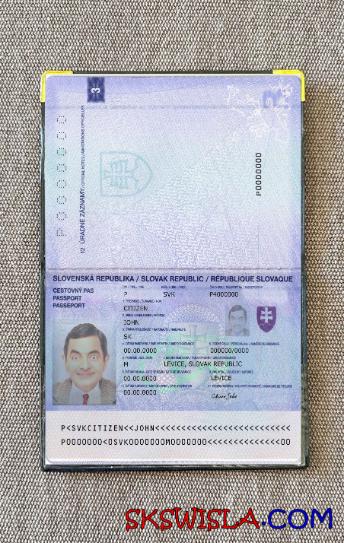 Słowacja paszport 2012 wygląd zdjęcia pliki PSD, skan i fotografowany obraz